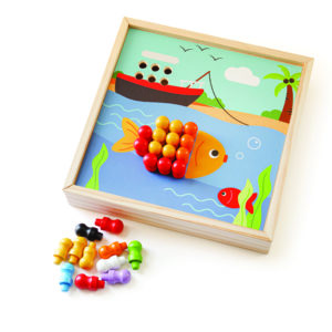 Drevená mozaika pláž I Bigjigs Toys